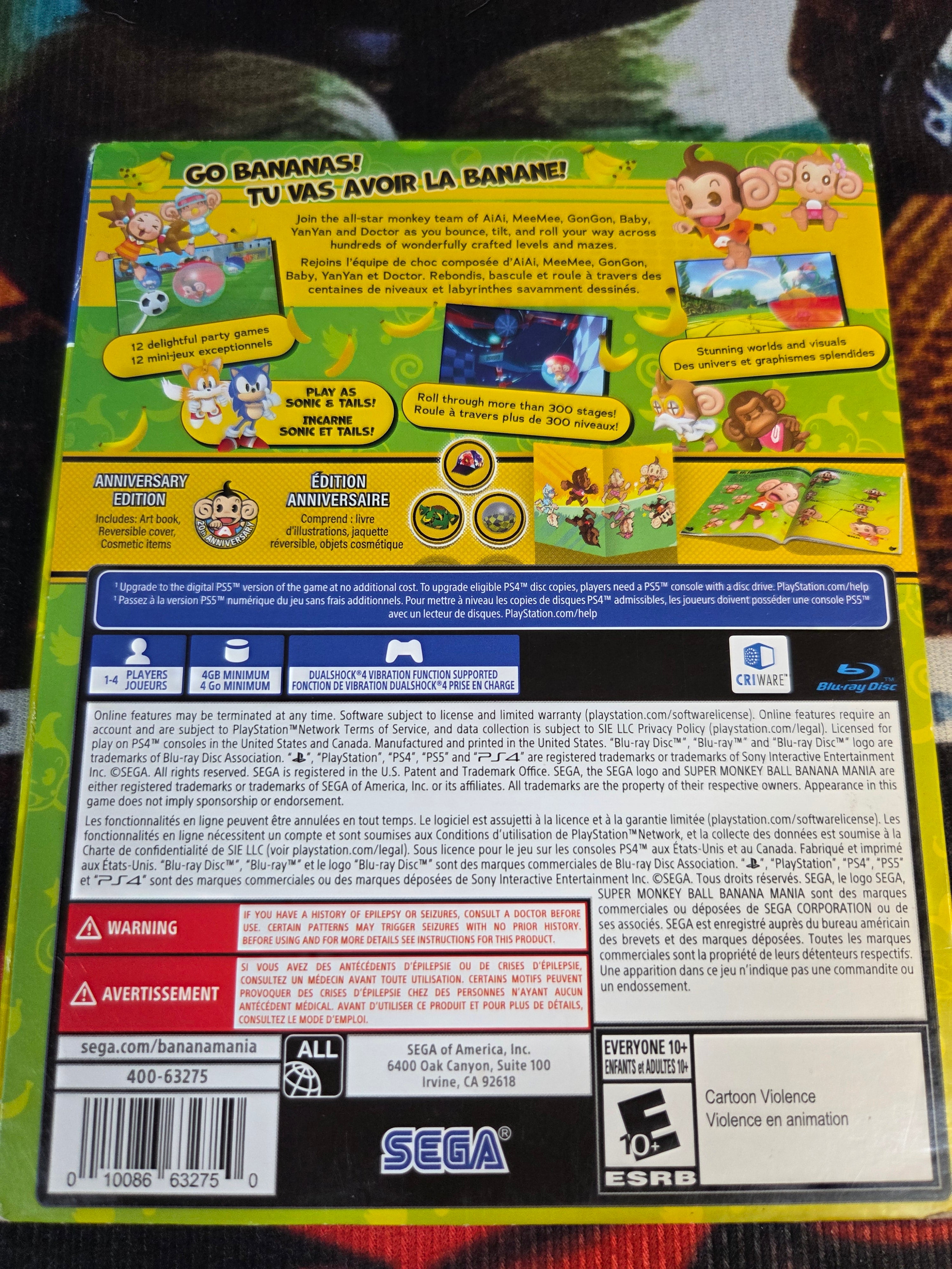 SUPER MONKEY BALL BANANA MANIA-PS4
