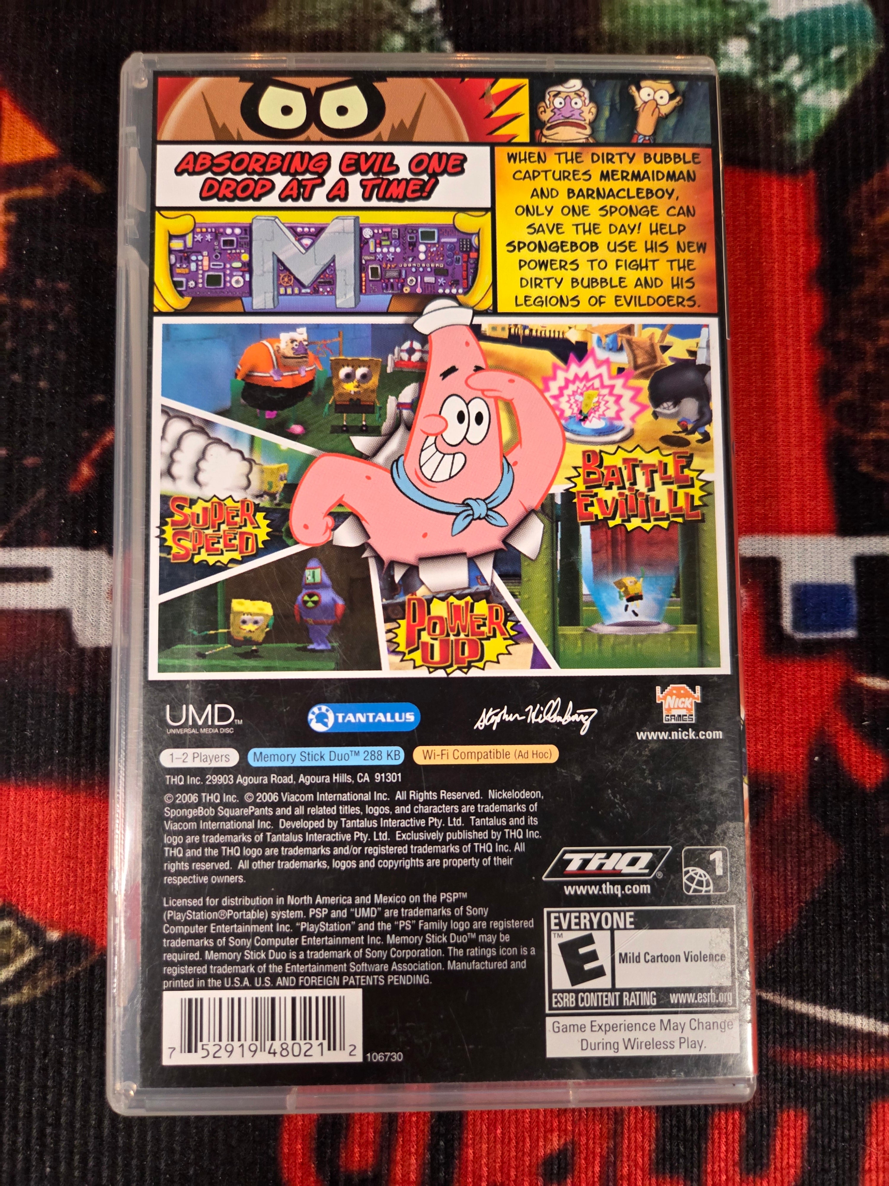 SPONGEBOB SQUAREPANTSTHE YELLOW AVENGER-PSP