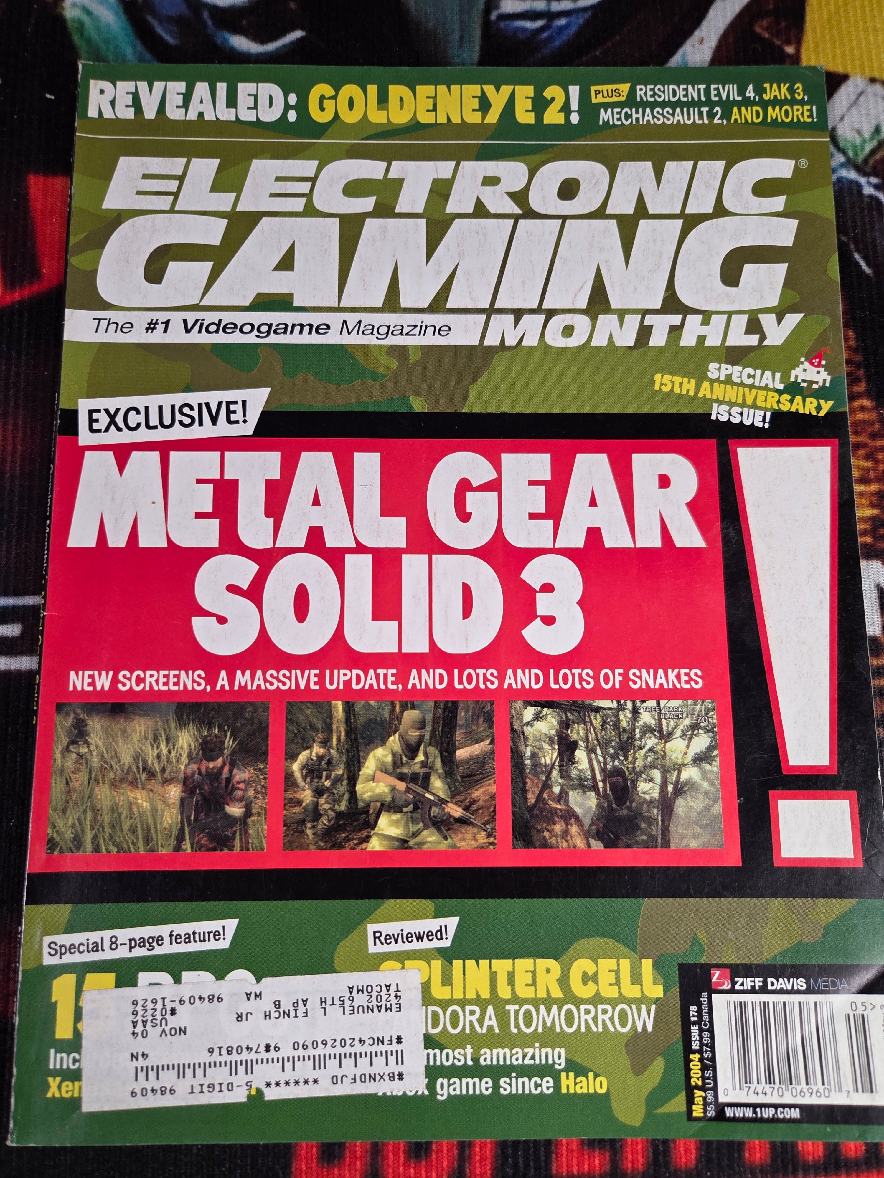 ELECTRONIC GAMING MONTHLY  #178 METAL GEAR SOLID 3