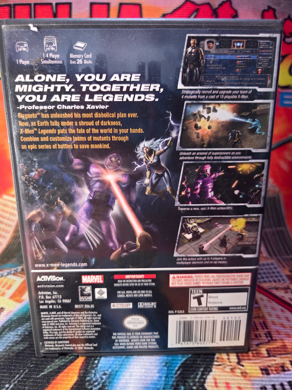 X-MEN LEGENDS-GAMECUBE