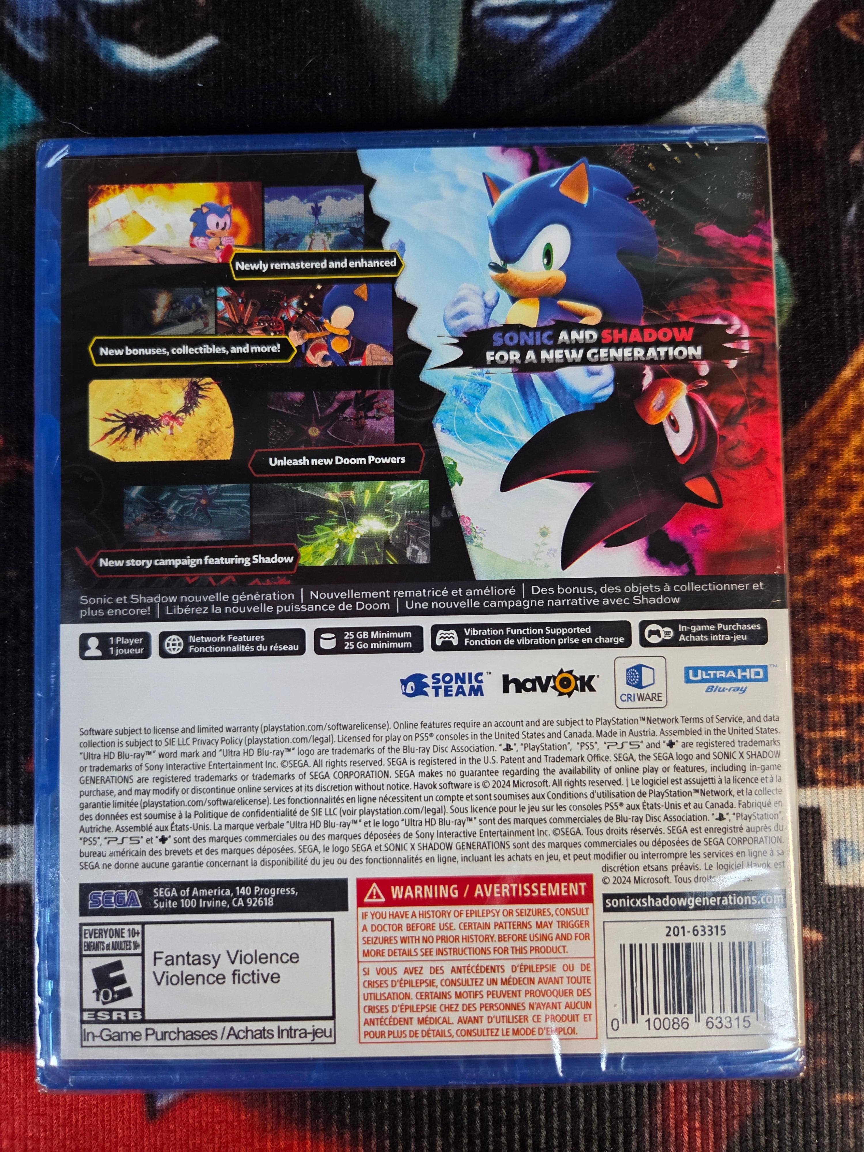 SONIC X SHADOW GENERATIONS-PS5