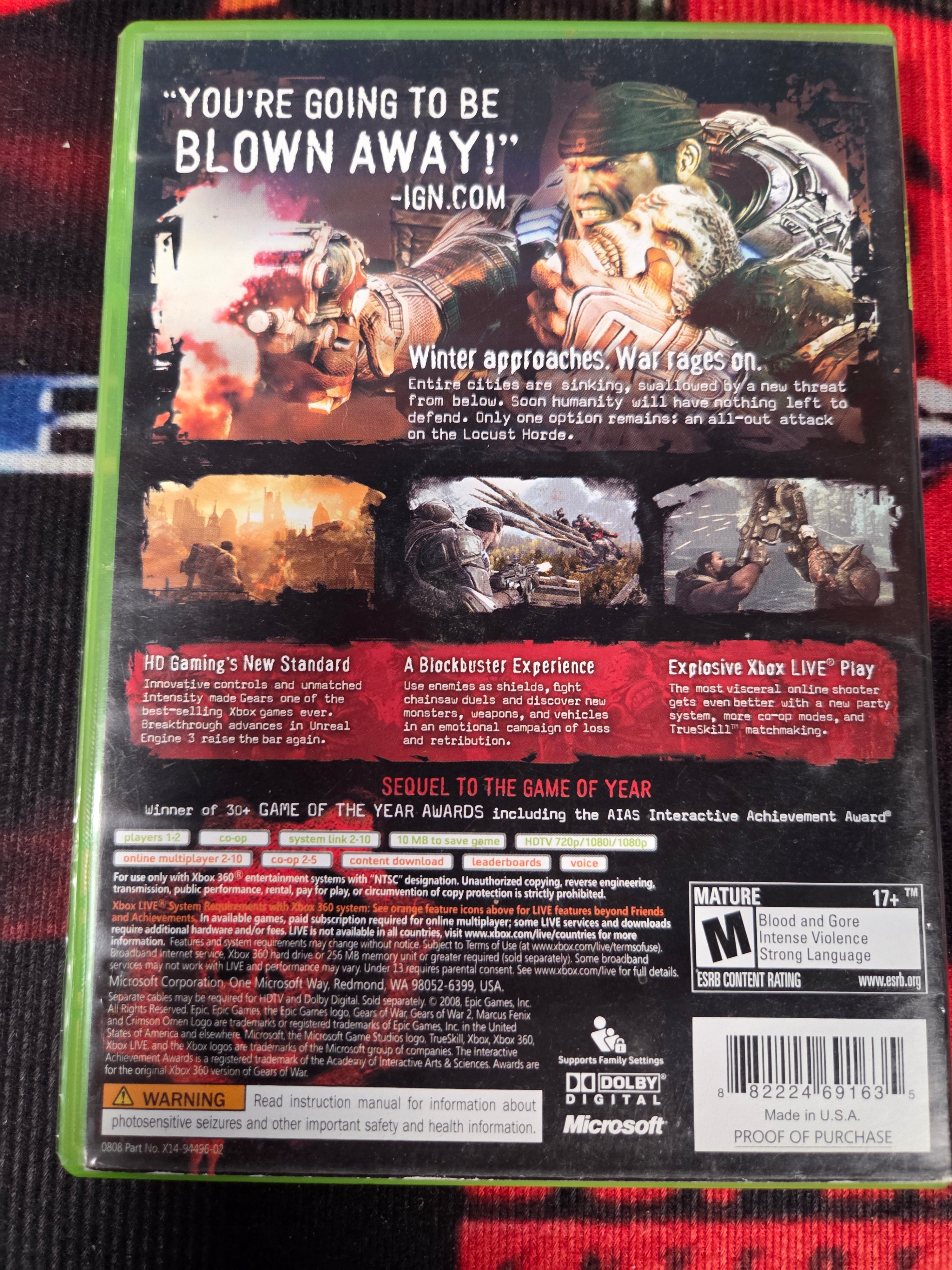 GEARS OF WAR 2-XBOX 360