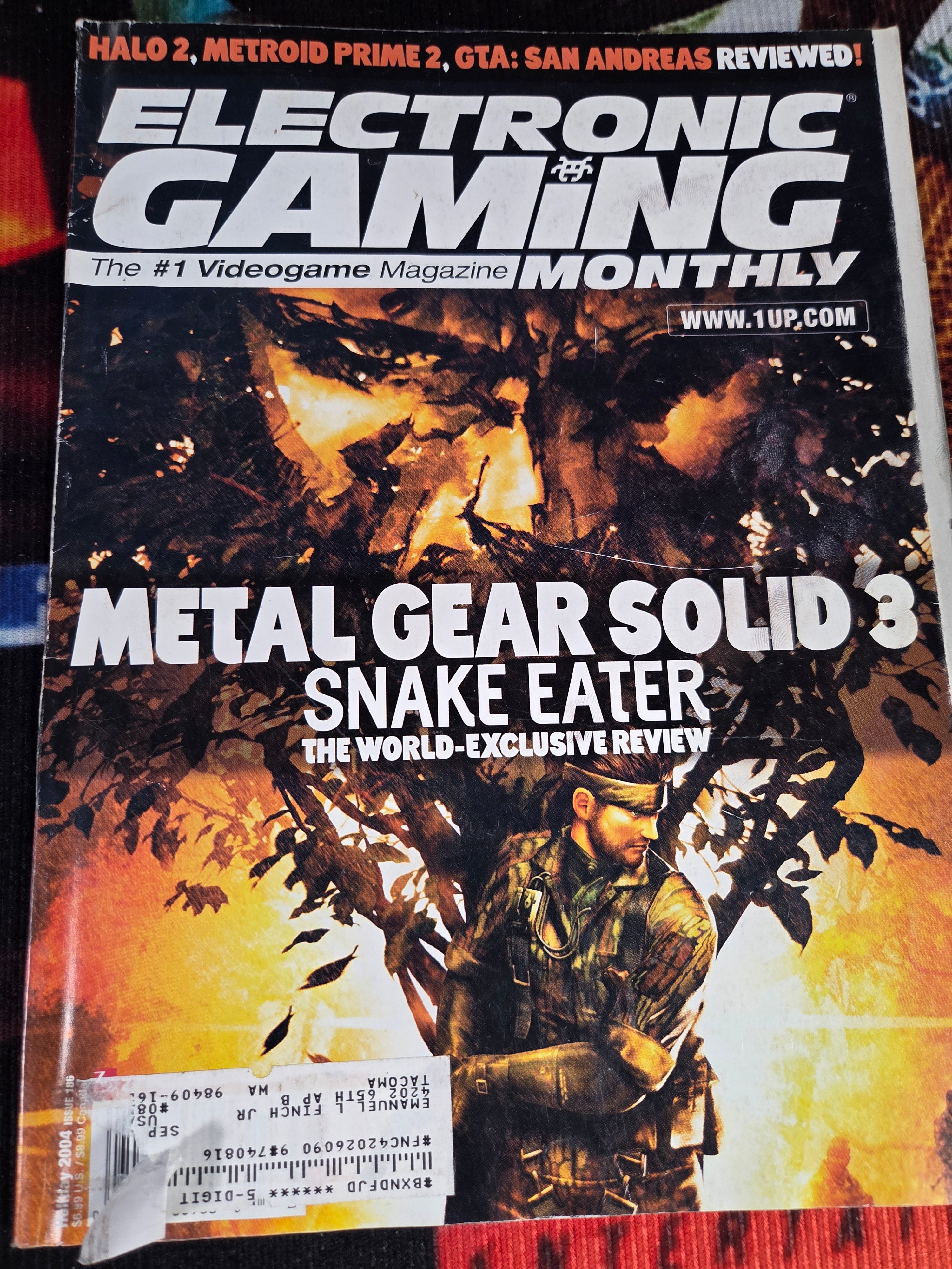 EGM METAL GEAR SOLID 3 SNAKE EATER ISSUE 186