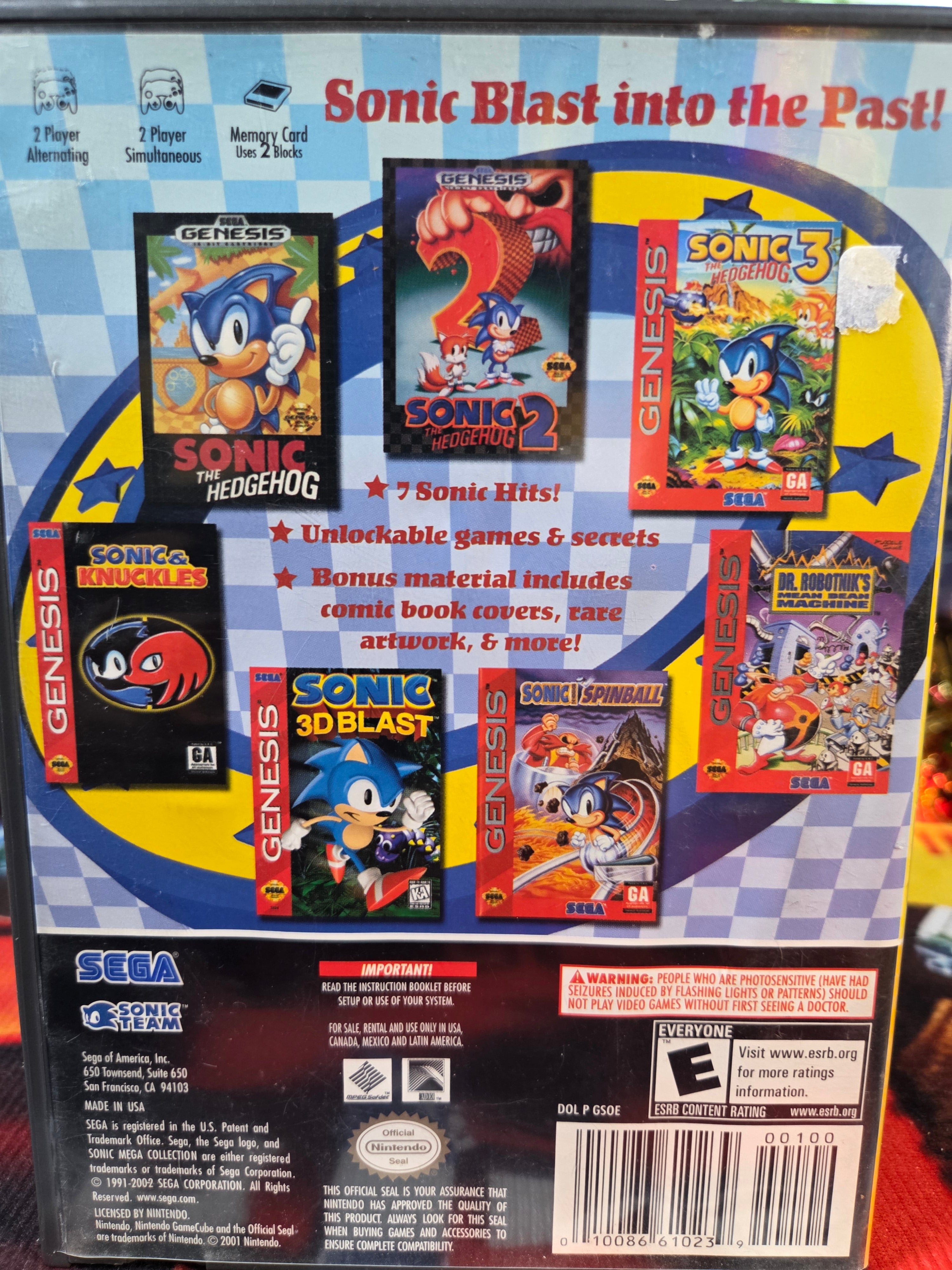 SONIC MEGA COLLECTION PLAYERS CHOICE-GAMECUBE