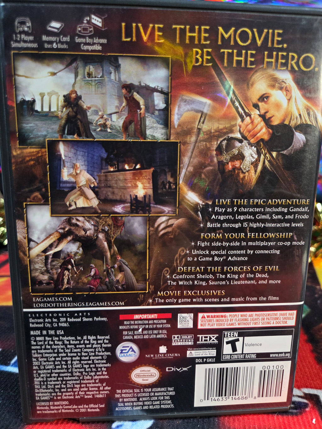 THE LORD OF THE RINGS THE RETURN OF THE KING-GAMECUBE