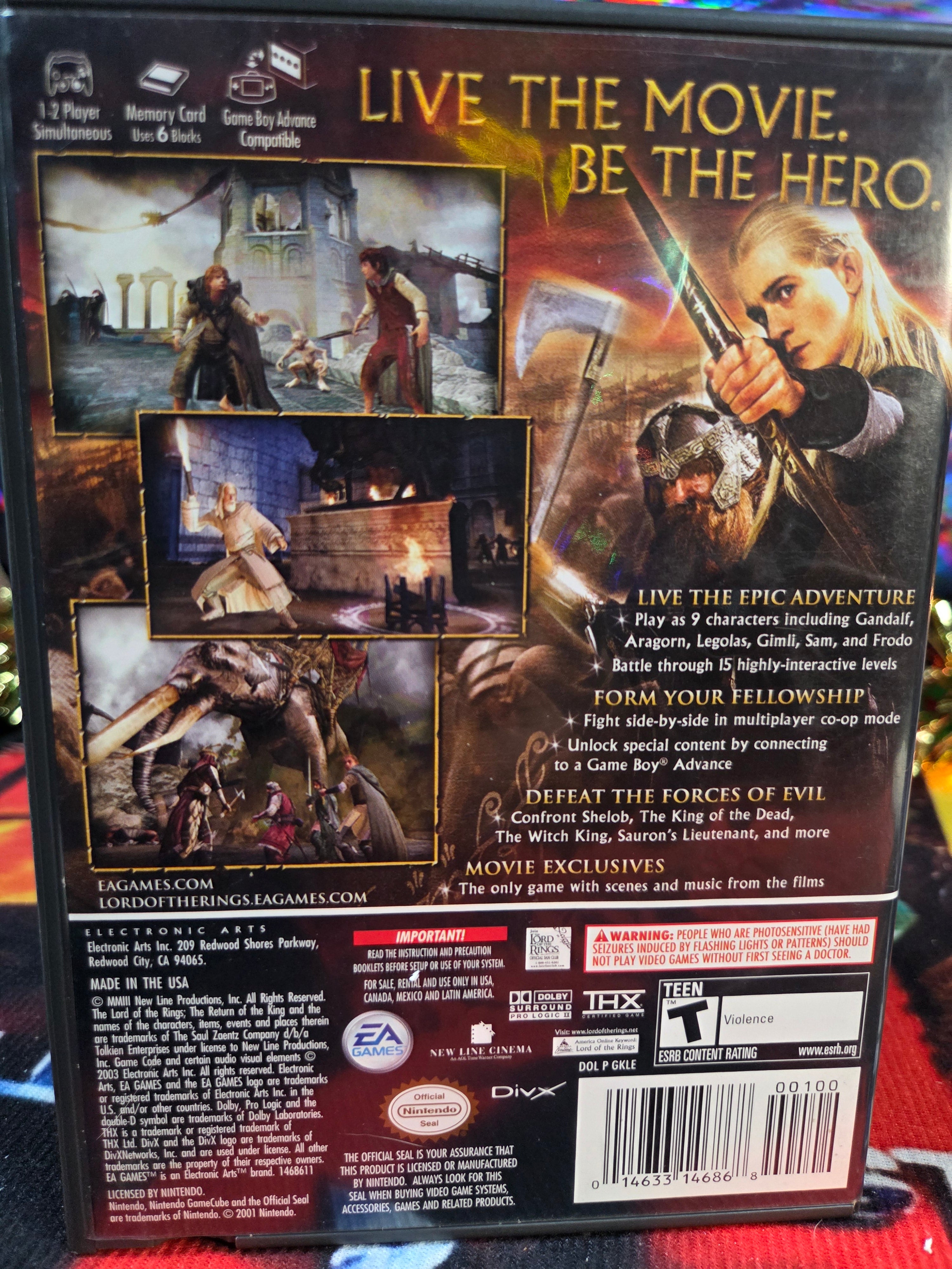 THE LORD OF THE RINGS THE RETURN OF THE KING-GAMECUBE