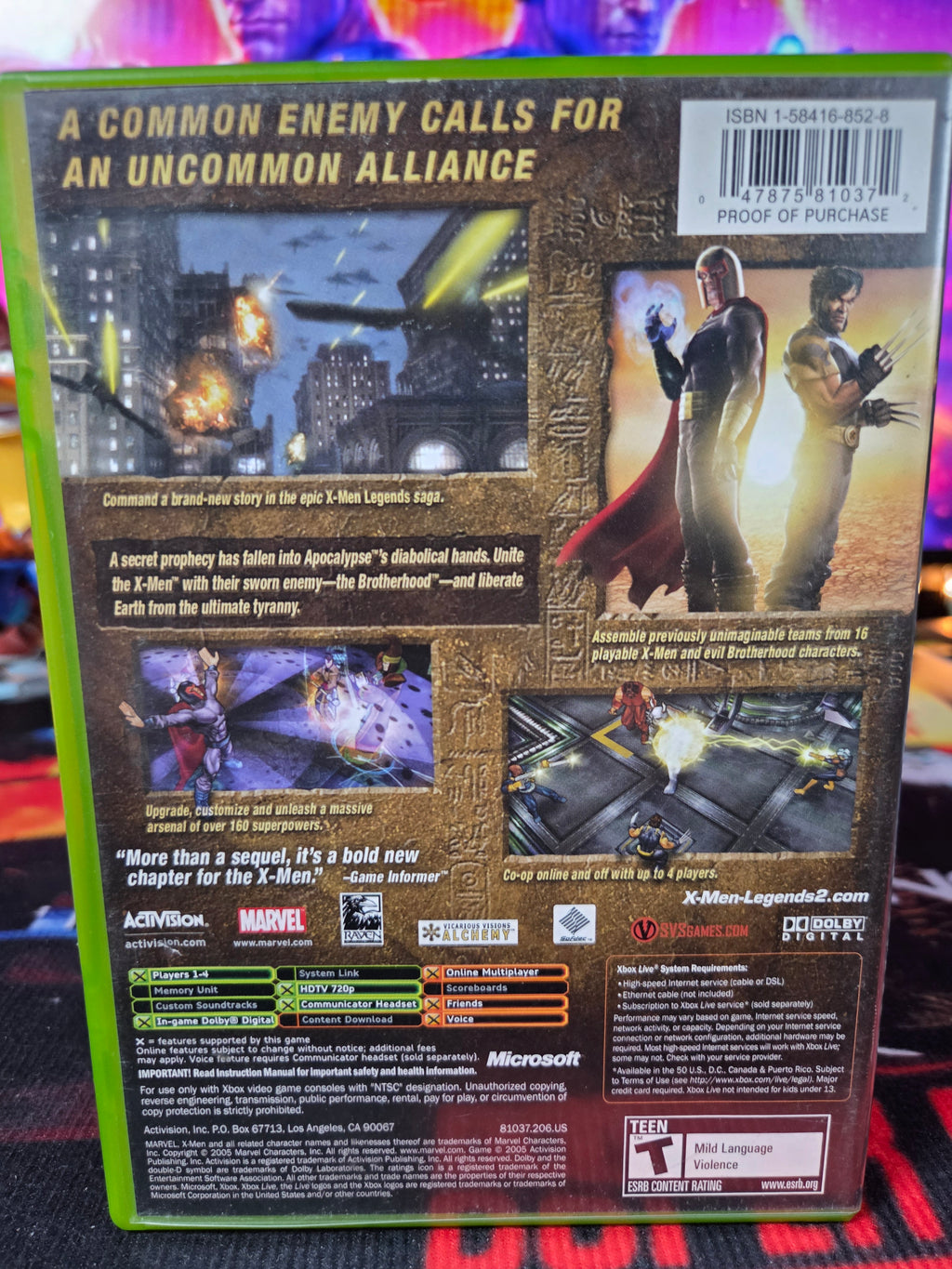 XMEN LEGENDS II-XBOX