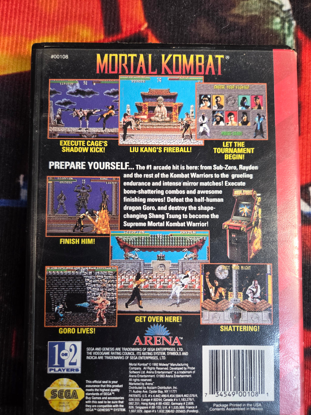 MORTAL KOMBAT-SEGA GENESIS