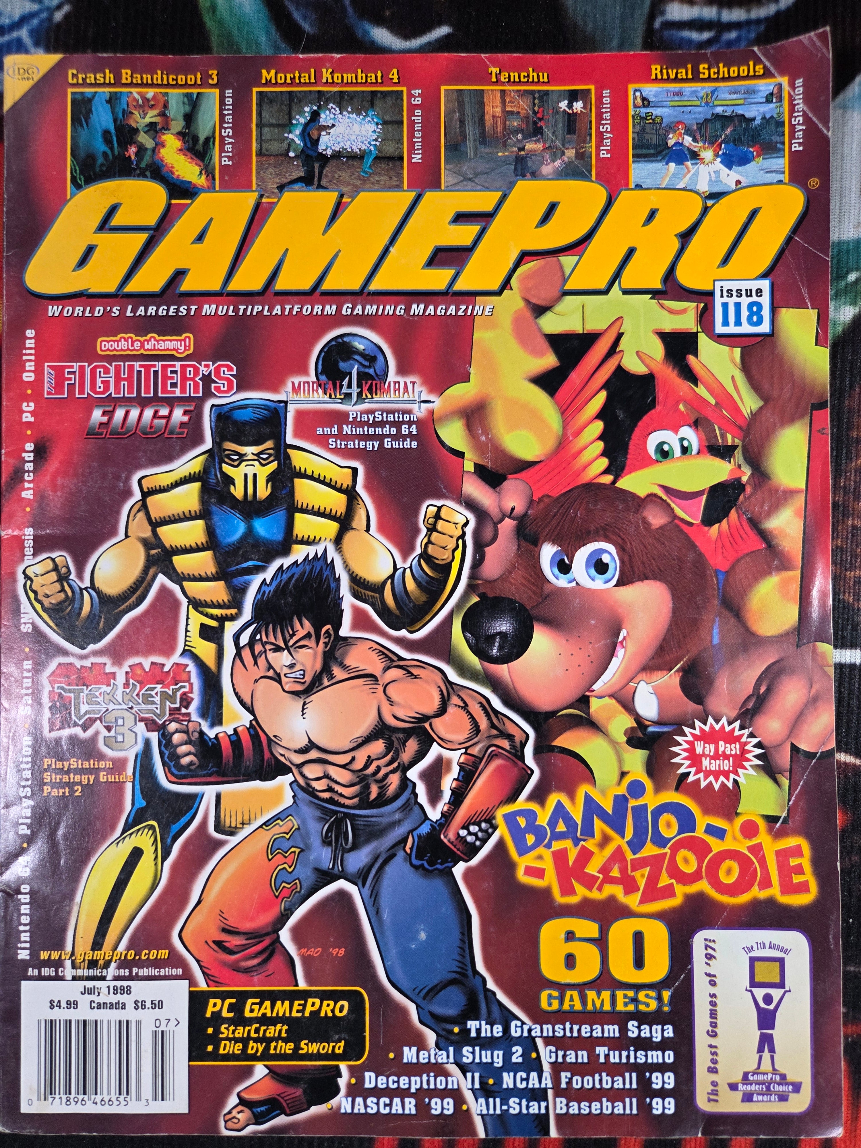 GAMEPRO ISSUE 118 TEKKEN 3/ BANJO KAZOOIE/MK4