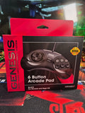NEW 6 BUTTON SEGA GENESIS ARCADE PAD FROM RETROBIT