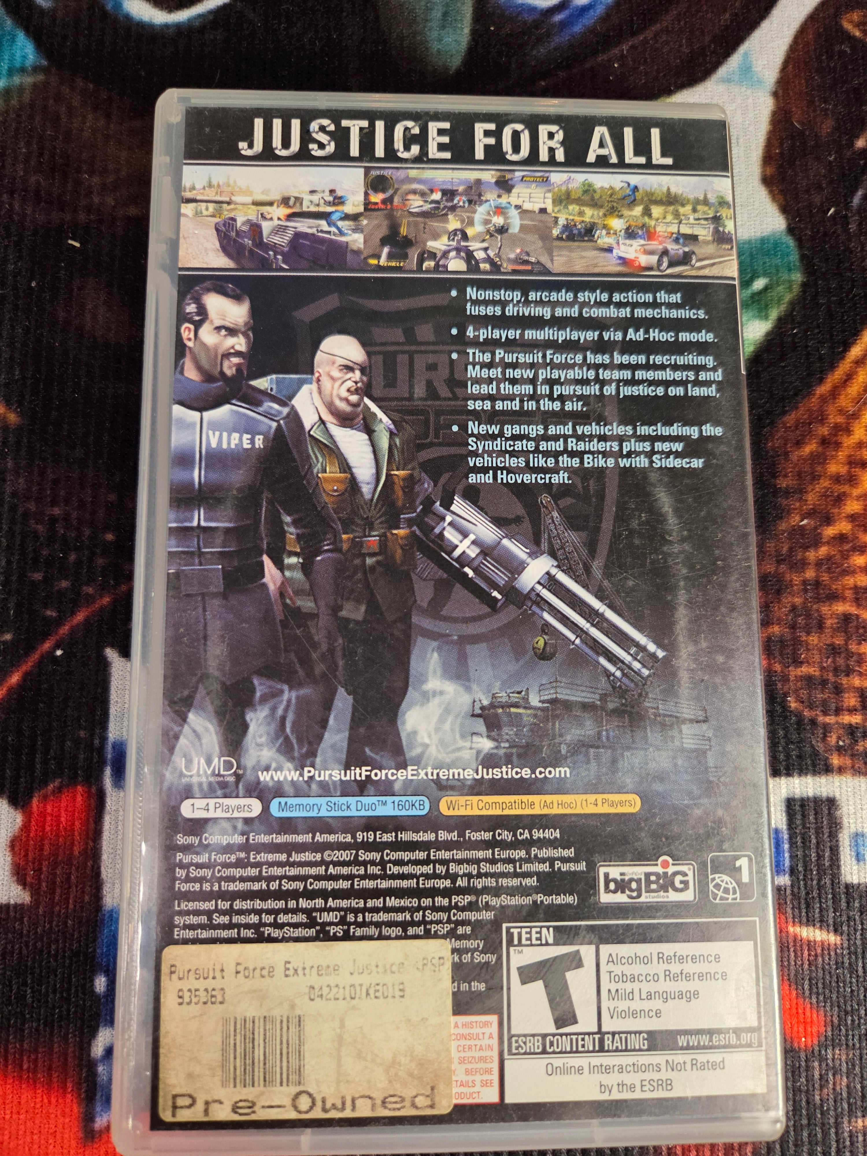 PURSUIT FORCE EXTREME JUSTICE-PSP
